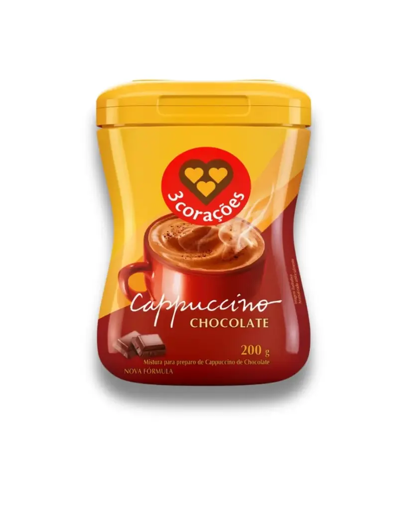 Capuchino 3 Corações Chocolate 200g