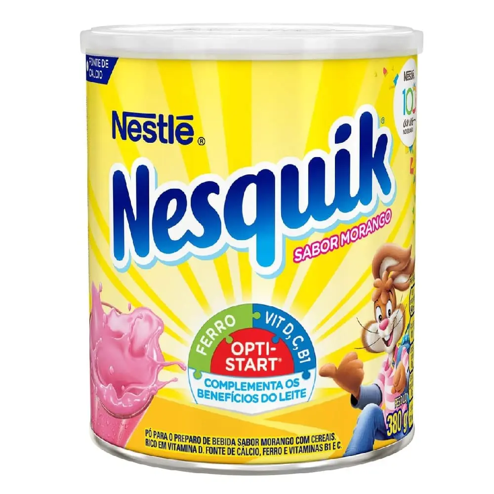 Chocolatada Nesquik Frutilla en Polvo 380g
